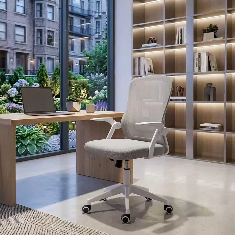 Scaun de birou cu brațe rabatabile OFF 433 gri